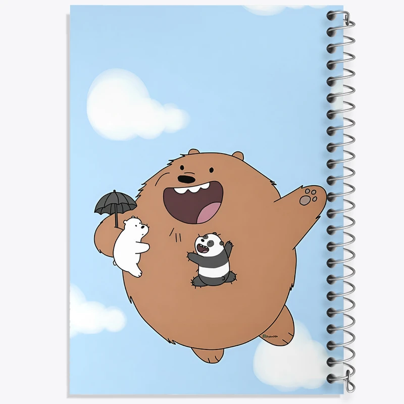 دفتر ژورنال نویسی 50 برگ خندالو مدل نقطه ای طرح سه خرس کله پوک کد N4029