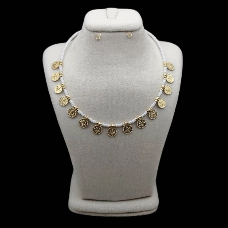 گردنبند زنانه مدل ترک فول سکه sk