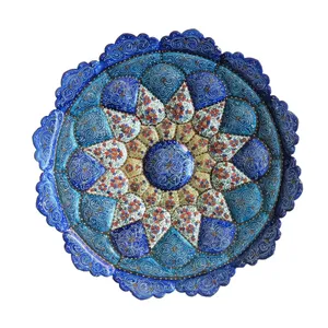 بشقاب میناکاری طرح اسلیمی کد  1128