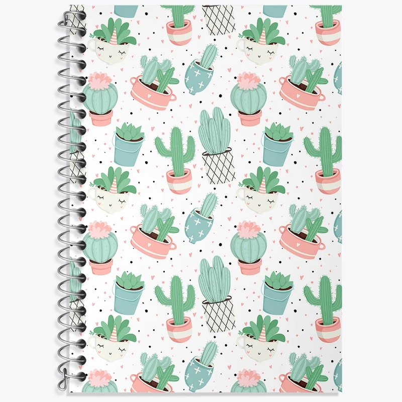 دفتر لغت 50 برگ خندالو طرح کاکتوس کد N616