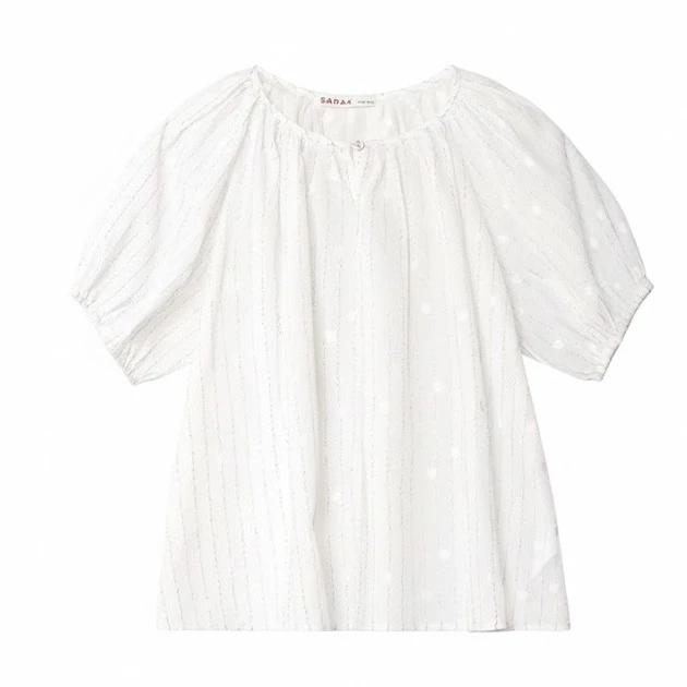 بلوز آستین کوتاه یقه گرد زنانه مدل MDS-K-CH6170