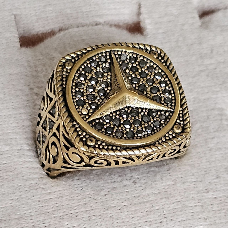 انگشتر مردانه مدل بنز کد GL215