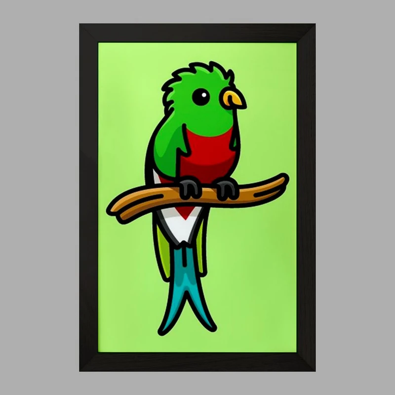 تابلو خندالو مدل حیوانات بامزه طوطی کد 28214