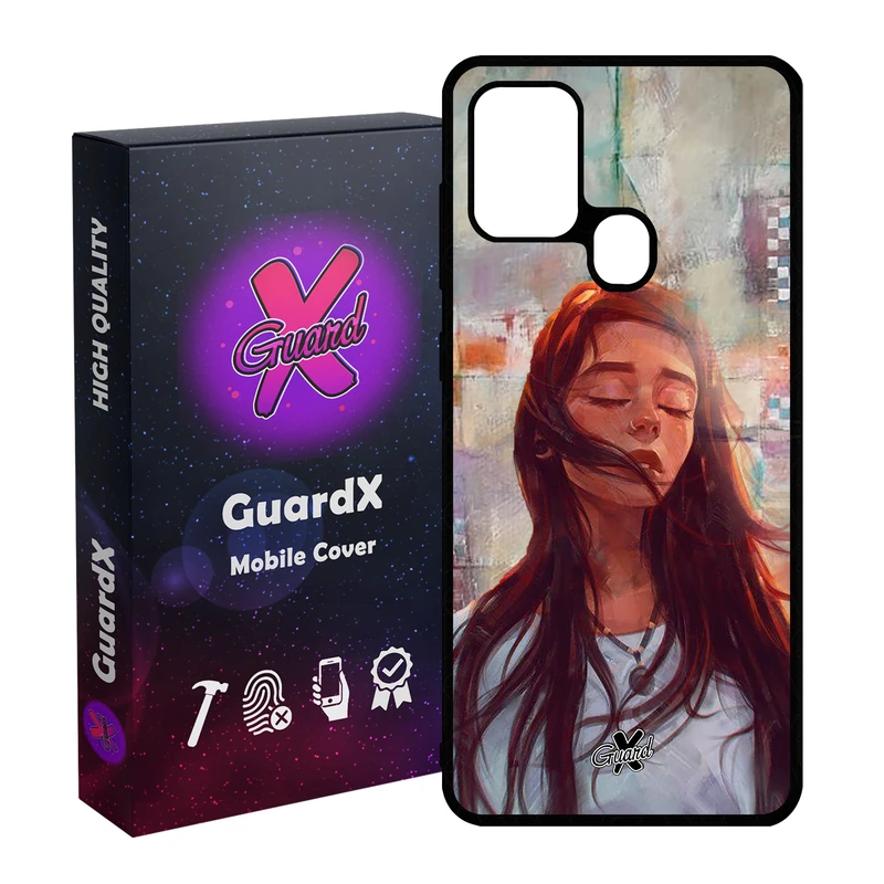 کاور گارد ایکس طرح Girl مدل Glass10056 مناسب برای گوشی موبایل سامسونگ Galaxy A21s