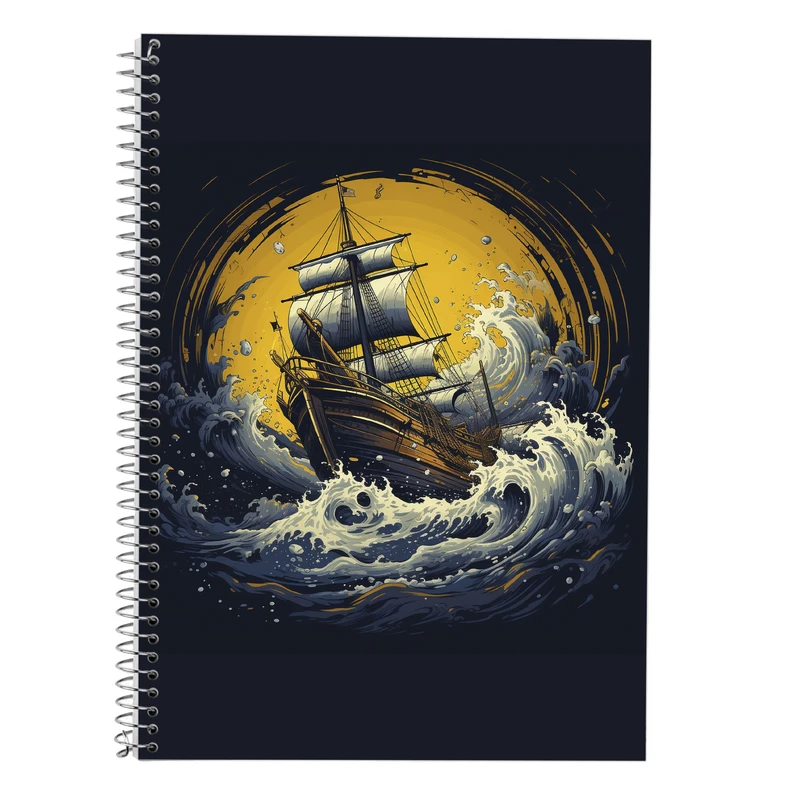 دفتر زبان 50 برگ مدوپد مدل سه خط طرح Vindland Saga کد DF3201