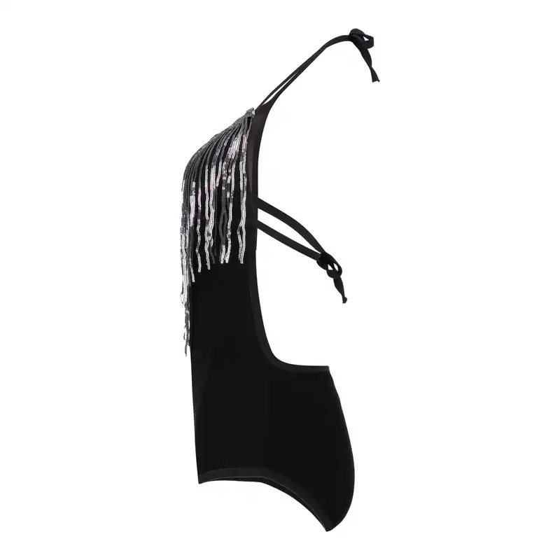 مایو زنانه ریاش مدل کوئین کد 1012 رنگ نقره ای