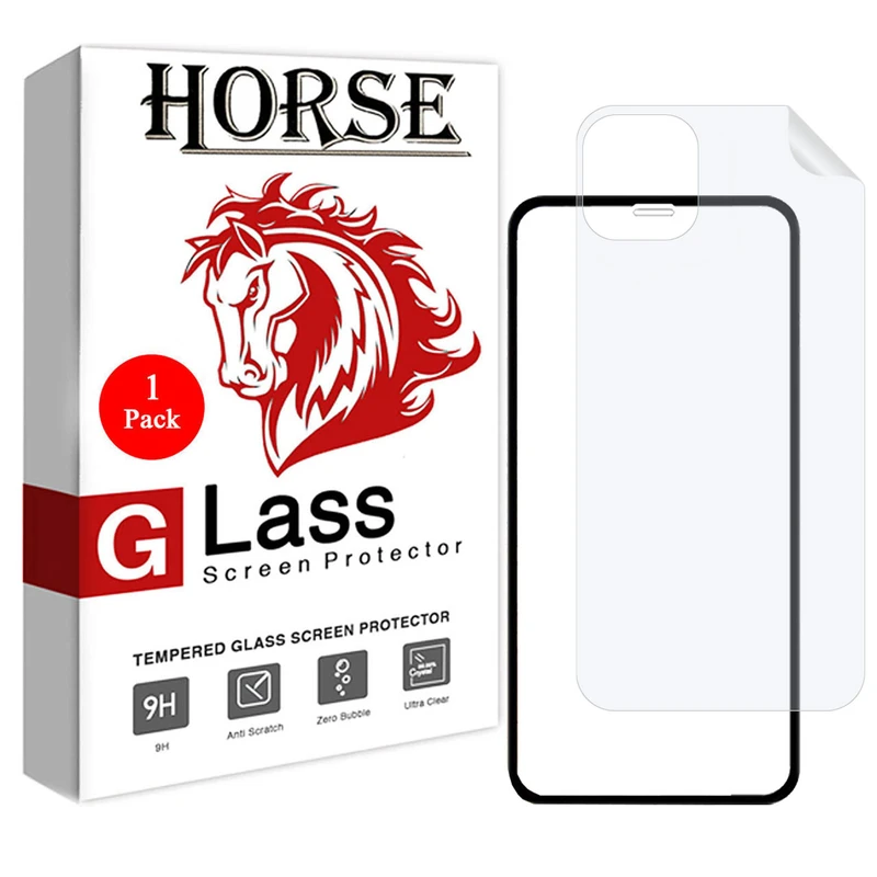 محافظ صفحه نمایش هورس مدل 2FN مناسب برای گوشی موبایل اپل iPhone 11 Pro Max به همراه محافظ پشت گوشی
