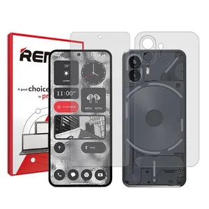 Remax Resistant model transparent screen protector suitable for Nothing Phone 2 mobile phone along with the back of the phone