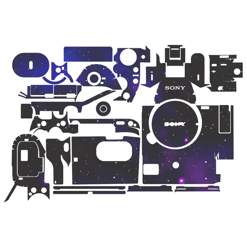 برچسب پوششی دوربین مدل کهکشانی مناسب برای دوربین سونی Sony Alpha 7 III