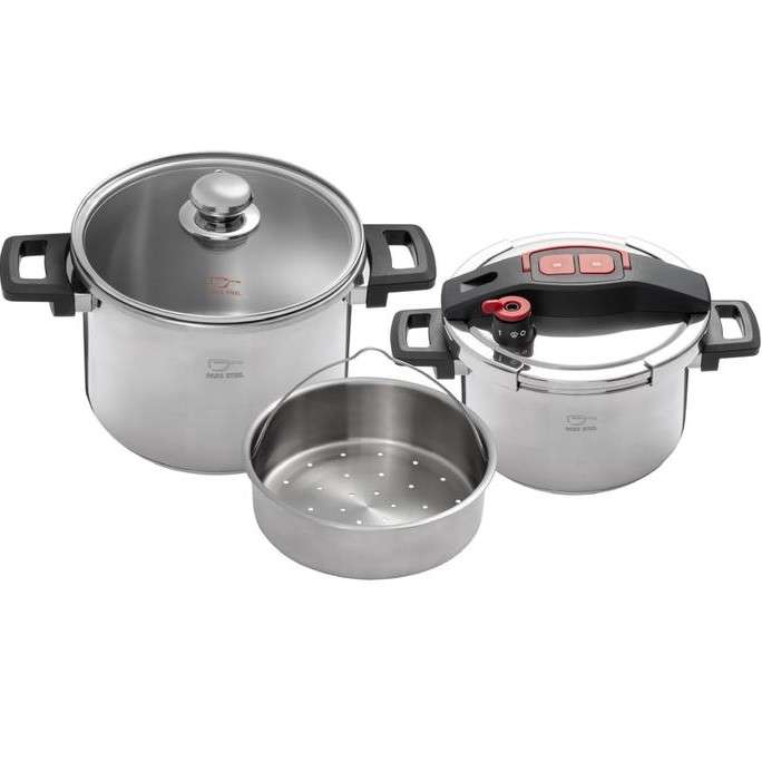 زودپز دوقلو پارس استیل مدل کلیپسو گنجایش 4 و 6 لیتر