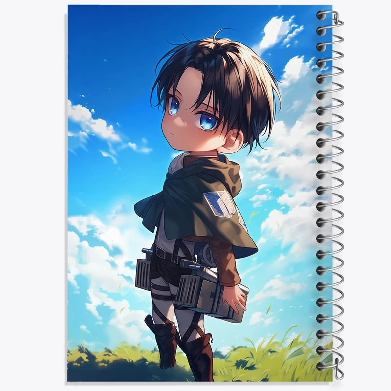 دفتر شطرنجی 50 برگ خندالو مدل انیمه اتک آن تایتان کد F2850