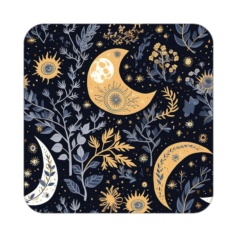 زیر لیوانی کاکتی طرح ماه و ستاره مدل mp53114