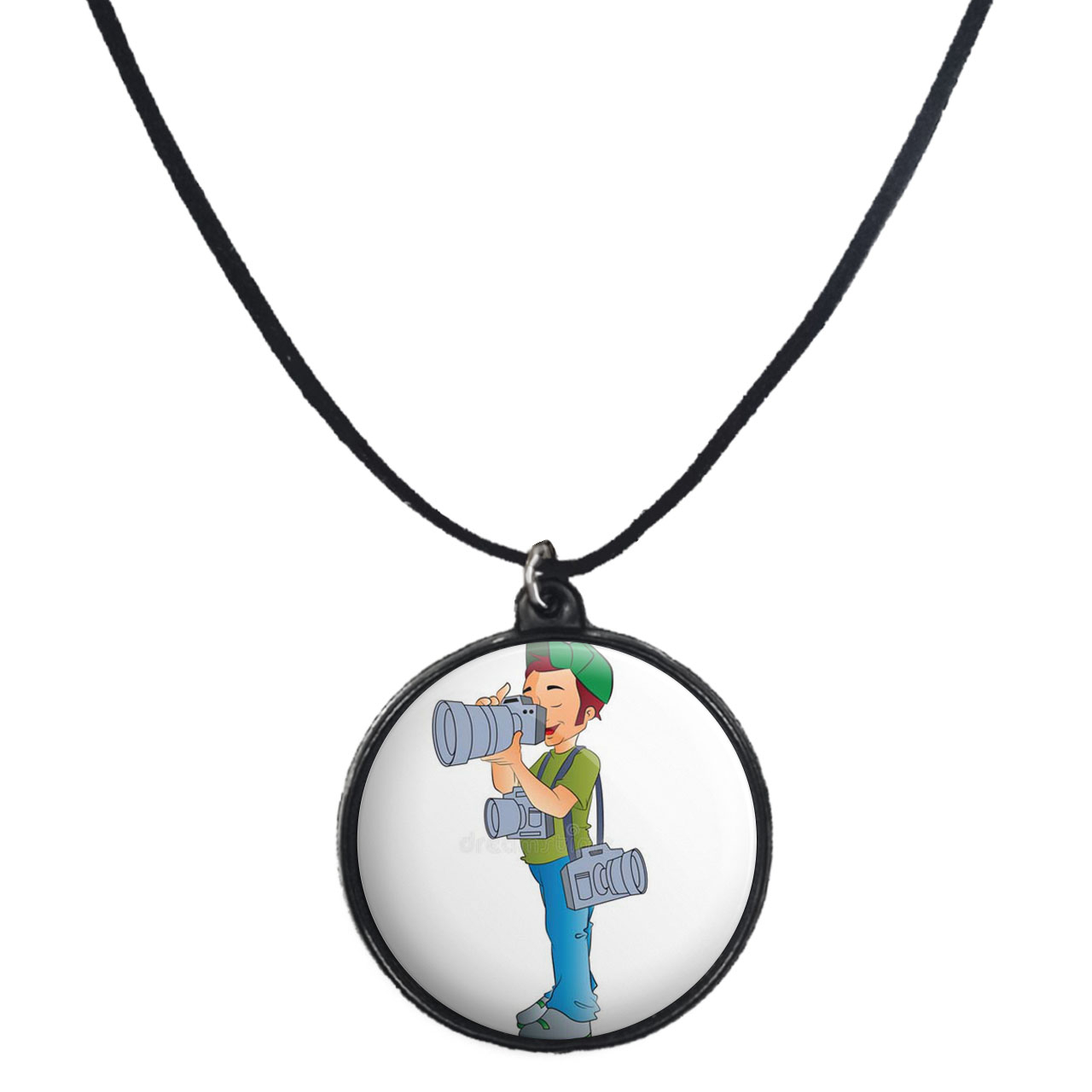 گردنبند پرمانه طرح عکاس کد pmb.12671 مدل دو طرفه