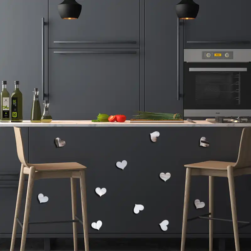 آینه اِلِنسی مدل قلب بسته 5 عددی