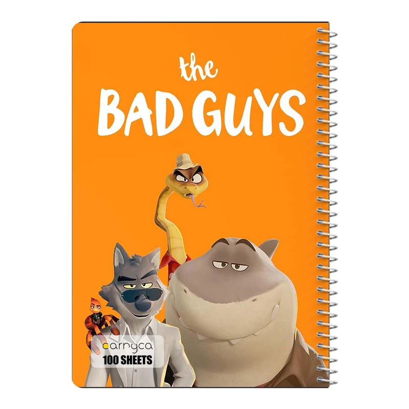 دفتر مشق 100 برگ سیمی کارنیکا طرح آدم بدها The Bad Guys کد 47823