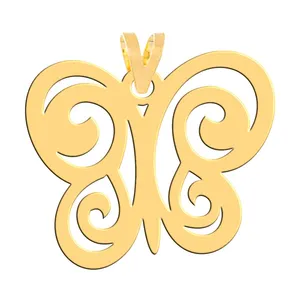 آویز گردنبند طلا 18 عیار زنانه فرشته مدل پروانه WNL-000516