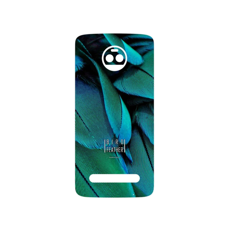 برچسب پوششی ماهوت مدل Green Feather مناسب برای گوشی موبایل موتورولا Moto Z2 Force