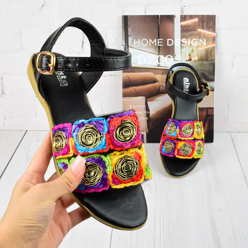 صندل زنانه نیکتا مدل سگکی آسان باز شو BK.4035