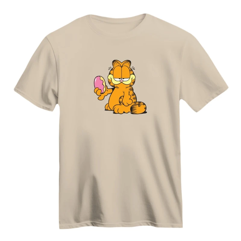 تی شرت آستین کوتاه زنانه مدل گارفیلد کد 03 رنگ کرم