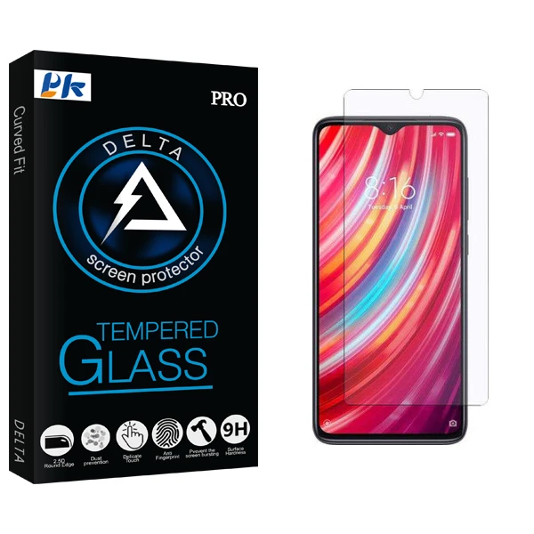 محافظ صفحه نمایش پی کی مدل Delta Glass مناسب برای گوشی موبایل شیائومی Redmi Note 8