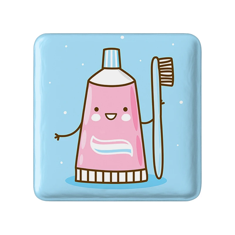 پیکسل خندالو طرح دندان و دندان پزشکی کودکانه مدل مربعی کد 36723