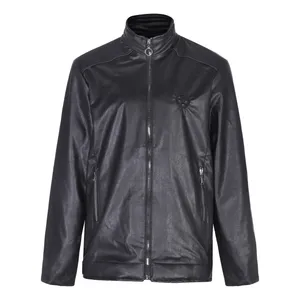 کت چرم مردانه مدل CT01 رنگ مشکی