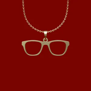 گردنبند طلا 18 عیار زنانه مدوپد مدل عینک کد Q2-1-1166