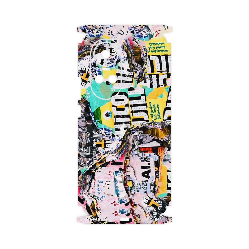 برچسب پوششی ماهوت مدل Collage of Teared Paper-FullSkin مناسب برای گوشی موبایل اپو Reno 10 5G