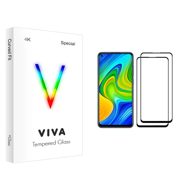محافظ صفحه نمایش ویوا مدل 4K مناسب برای گوشی موبایل شیائومی Redmi Note 9 بسته دو عددی