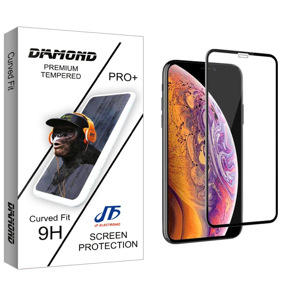 محافظ صفحه نمایش جی اف مدل Diamond glass مناسب برای گوشی موبایل اپل Iphone XS MAX
