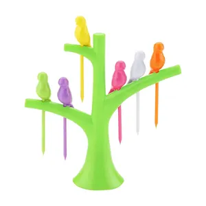  چنگال زیتون خوری مدل HUMMING BIRD کد RB218 مجموعه 6 عددی به همراه استند