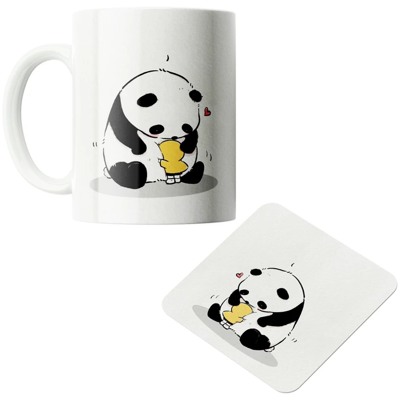 ماگ پاد آفرین مدل فانتزی کد ۳۳ همراه با زیر لیوانی