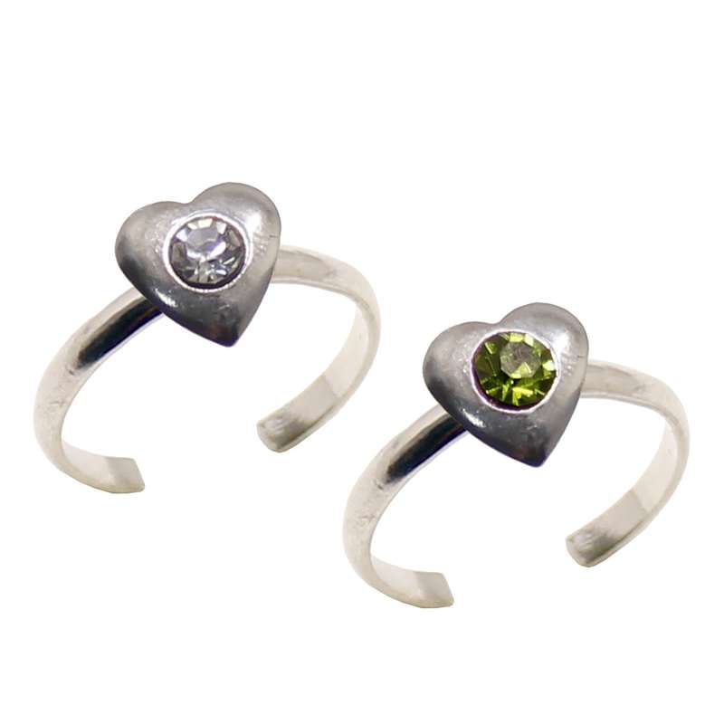 بند انگشتی زنانه طرح قلب کد RKH_1170 مجموعه 2 عددی