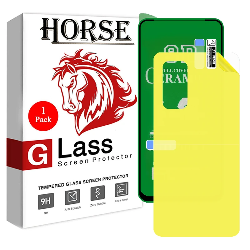محافظ صفحه نمایش هورس مدل 2CRN مناسب برای گوشی موبایل شیائومی Mi 10T 5G به همراه محافظ پشت گوشی