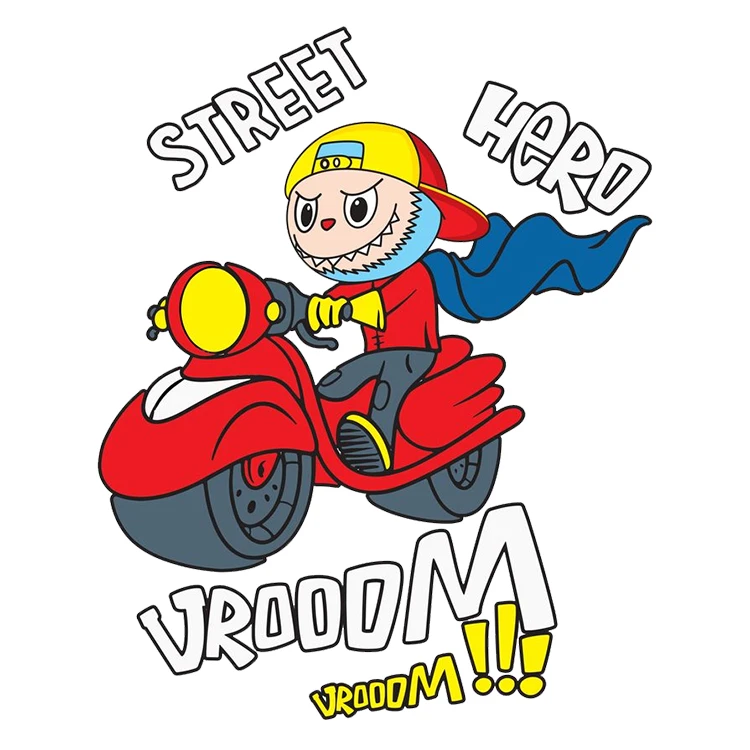 استیکر پارچه و لباس پاد آفرین مدل عروسک لبوبو Labubu کد S1074