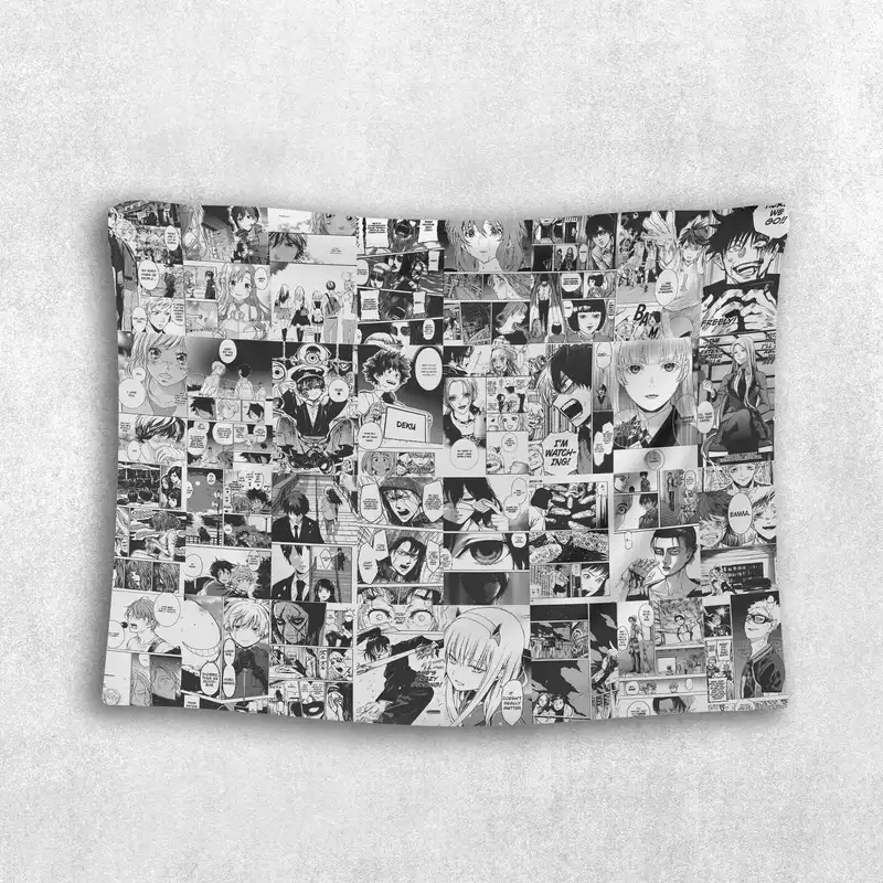 پوستر پارچه ای مدل بک دراپ مانگایی انیمه حمله به غولها جوجوتسو کایسن کد 001