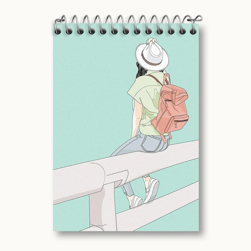 دفتر یادداشت 50 برگ خندالو مدل دخترانه کد N8