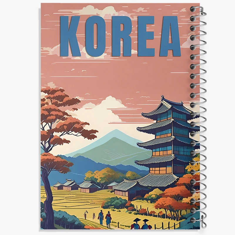 دفتر نقاشی 50 برگ خندالو طرح کره (Korea) کد F6304