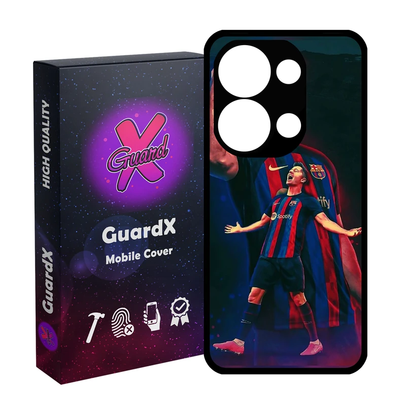 کاور گارد ایکس طرح روبرت لواندوفسکی مدل Glass10817 مناسب برای گوشی موبایل شیائومی Redmi Note 13 Pro 4G / Poco M6 Pro 4G