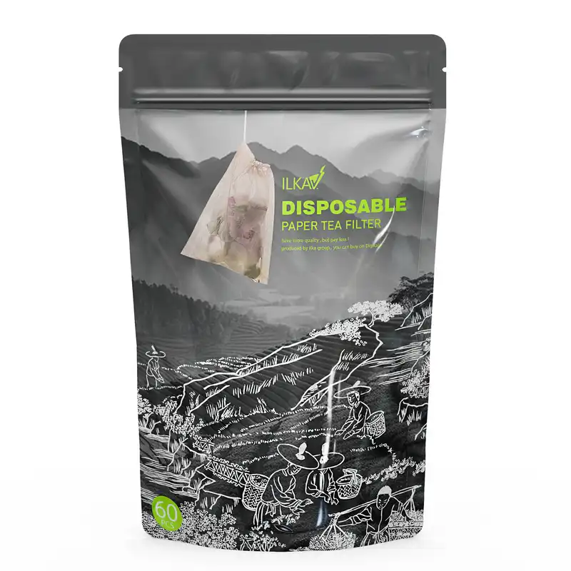 فیلتر چای ایلکا مدل کاغدی نخ دار بسته 60 عددی