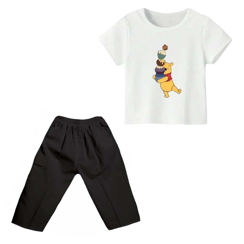 ست تی شرت و شلوارک پسرانه مدل پو کد ۷۲