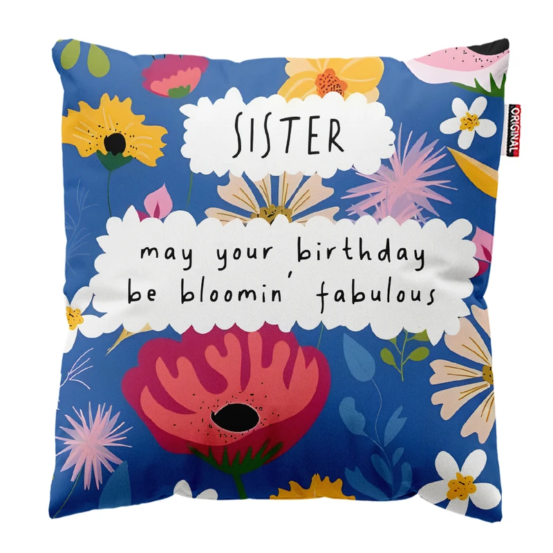 کوسن پاد آفرین مدل تولدت مبارک کد PK303640 سایز 30*30 سانتی متر