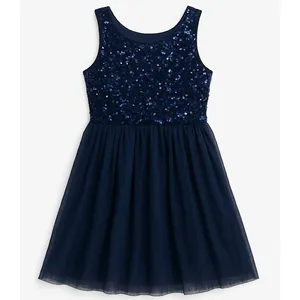 پیراهن بدون آستین یقه گرد دخترانه مدل H-46074