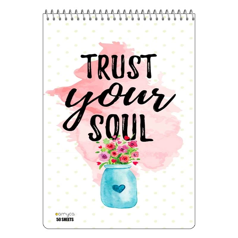 دفتر نقاشی 50 برگ سیمی کارنیکا طرح انگیزشی Quote کد 87609