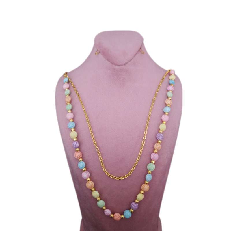 گردنبند دخترانه مدل دوبل