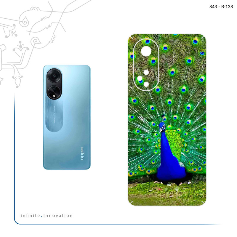 برچسب پوششی ماهوت مدل Peacock مناسب برای گوشی موبایل اپو A98