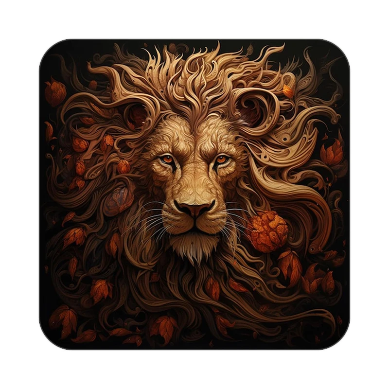 زیر لیوانی کاکتی طرح شیر مدل mp23621