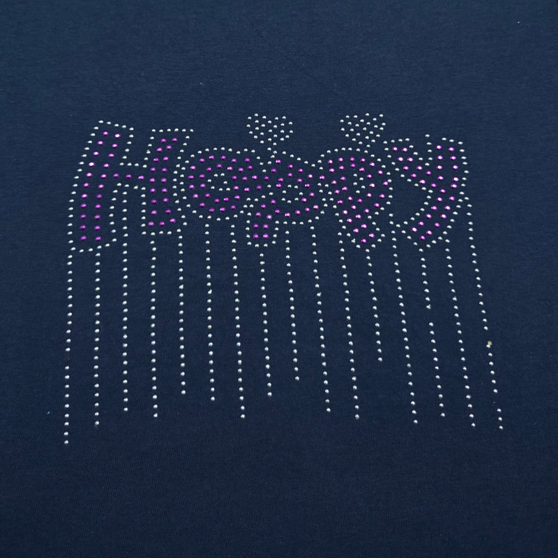 تی شرت آستین کوتاه زنانه مدل Happy navy