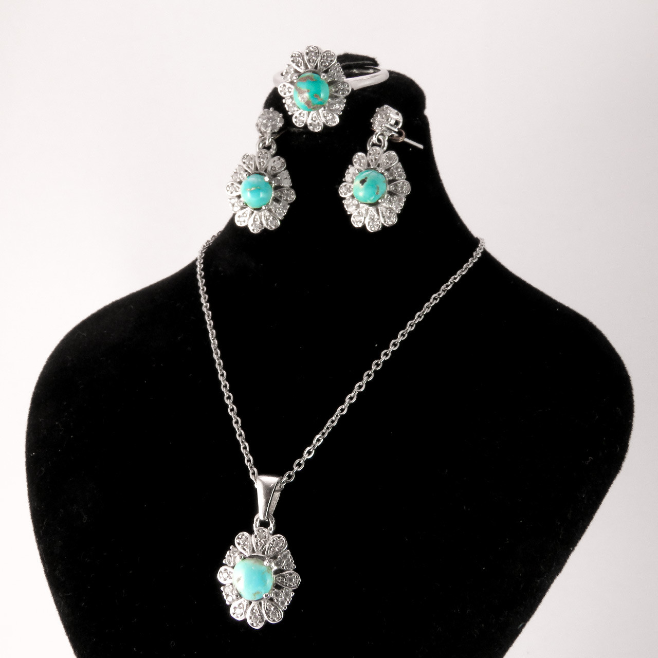 نیم ست نقره زنانه کد AV038-3