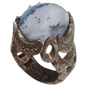 انگشتر نقره مردانه مدل عقیق بهاری AB220250 